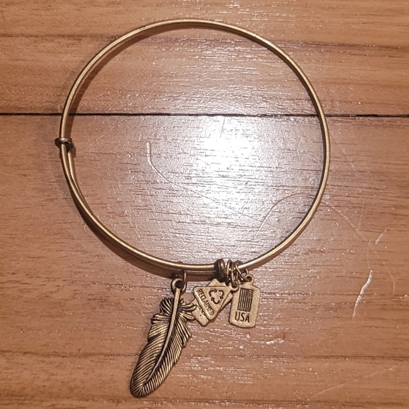 Gold feather Wind and Fire bracelet - Picture 1 of 1